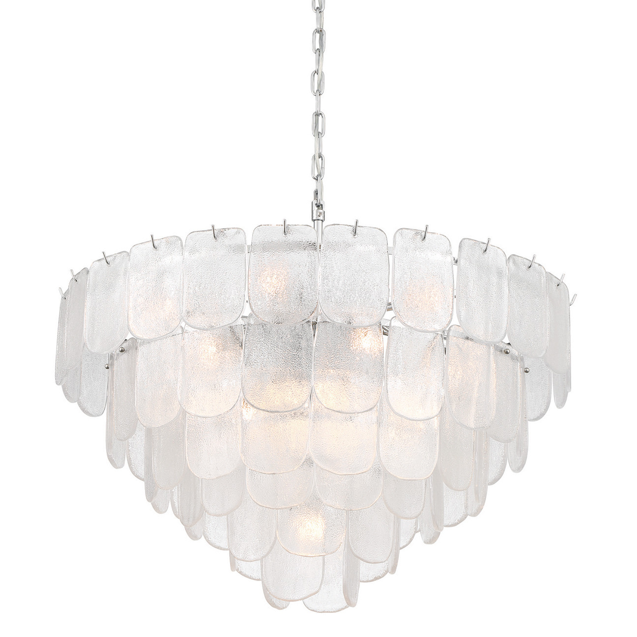 Photos - Chandelier / Lamp ArtCraft Lighting AC12053 Bianca 19 Light 33" Wide Crystal Waterfall Chandelier Polished Nickel / Crystalline Indoor Lightin 