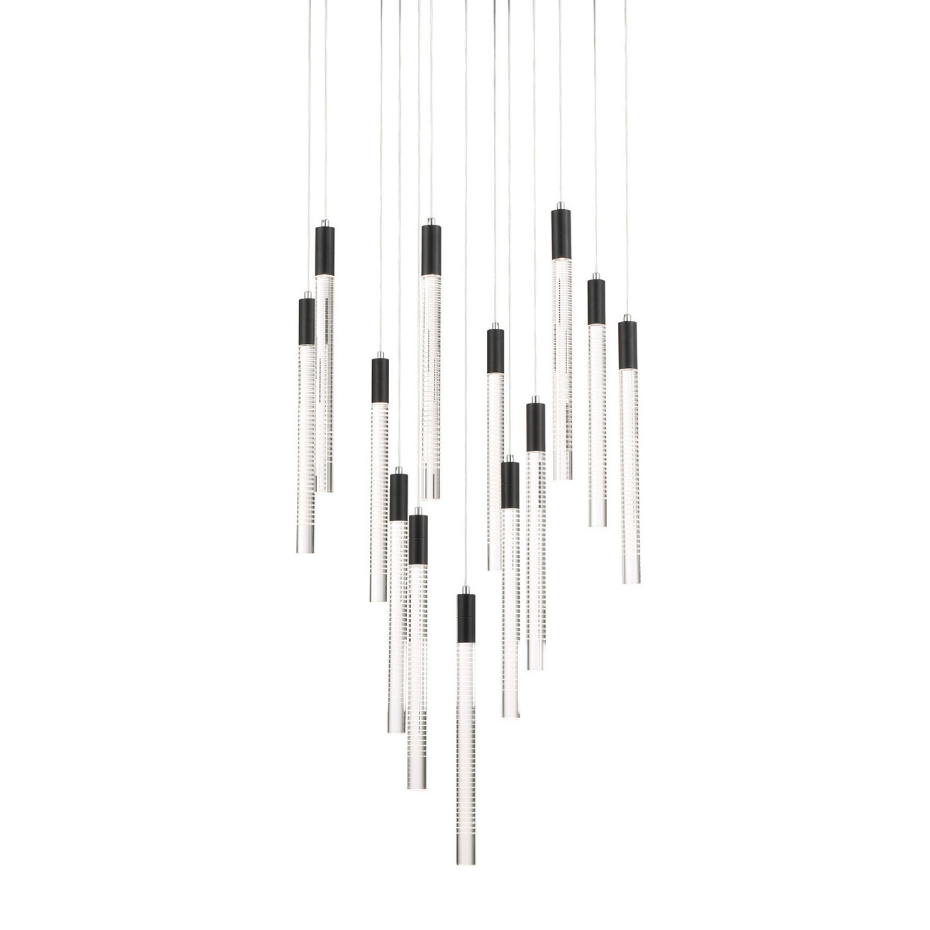 Photos - Chandelier / Lamp ArtCraft Lighting AC12143 Celine 13 Light 24" Wide Chandelier Black Indoor Lighting Chandeliers AC12143BK 