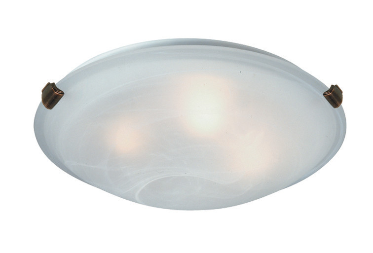 Photos - Chandelier / Lamp ArtCraft Lighting AC2353SPWH 2 Light Flush Mount Ceiling Fixture Antique Brass Indoor Lighting Ceiling Fixtures Flush Mount 