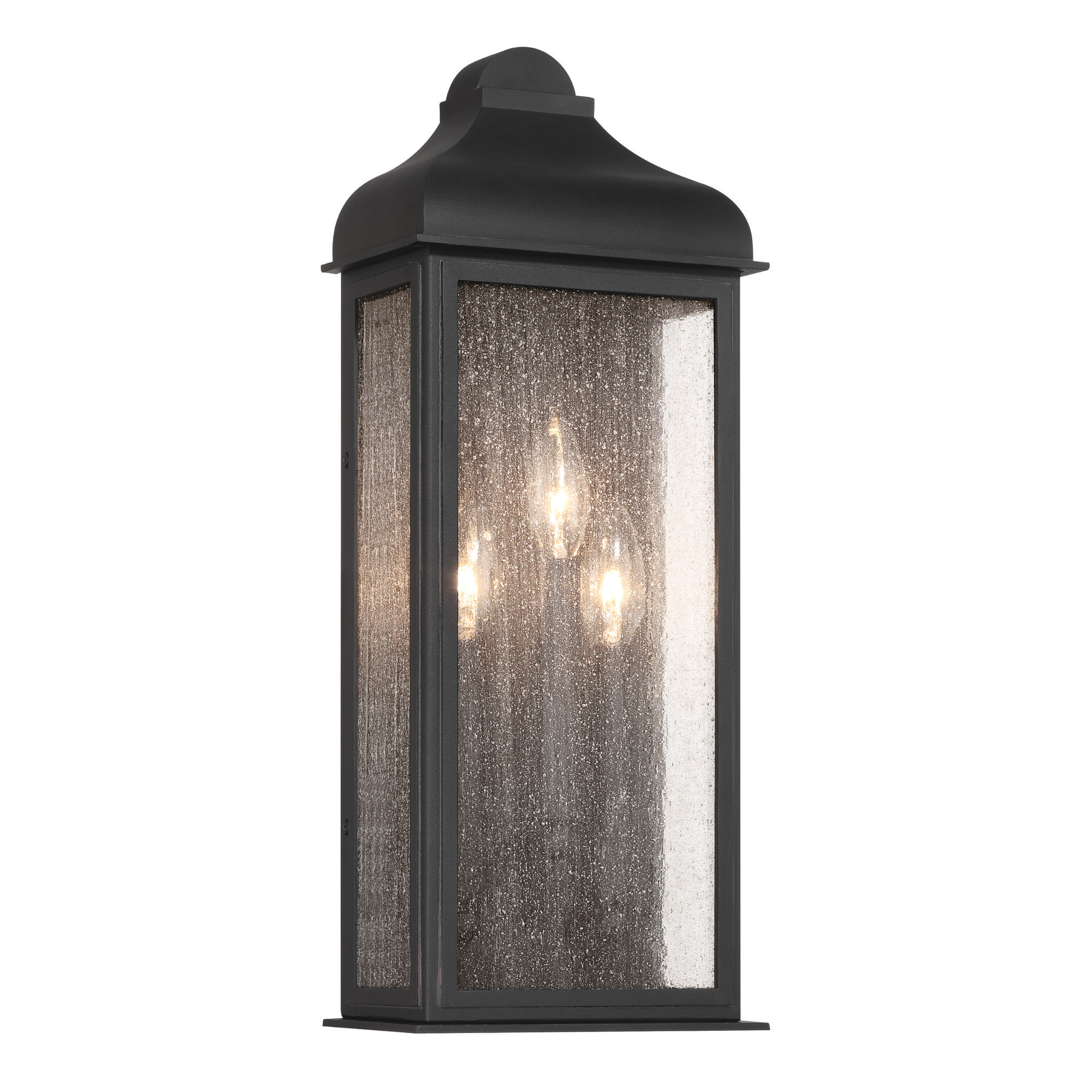 Photos - Floodlight / Street Light ArtCraft Lighting AC8187 Madrid 3 Light 19" Tall Outdoor Wall Sconce Black Outdoor Lighting Wall Sconces AC8187BK