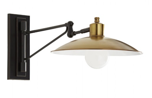 Photos - Chandelier / Lamp NOX Arteriors 49084 1 Light  Sconce Antique Brass Indoor Lighting Bathroom Fixtures Bathroom Sconce 