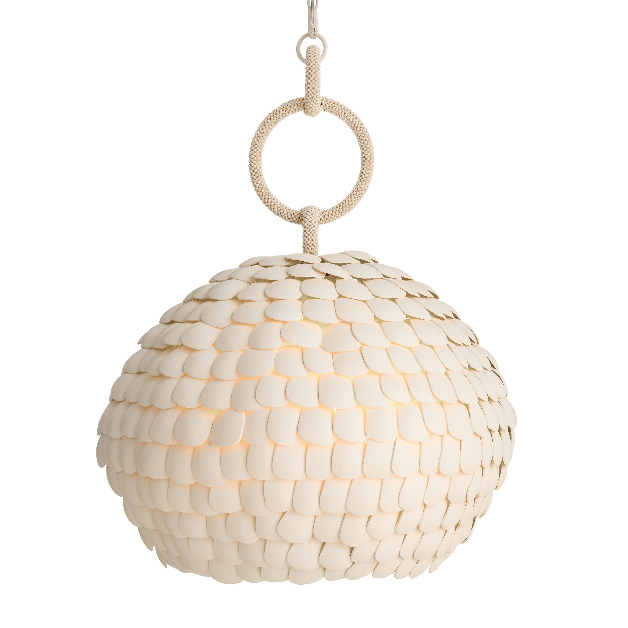 Photos - Chandelier / Lamp Wide Arteriors DMS24 Ramya Pendant 30"  Pendant White Indoor Lighting Pendants 