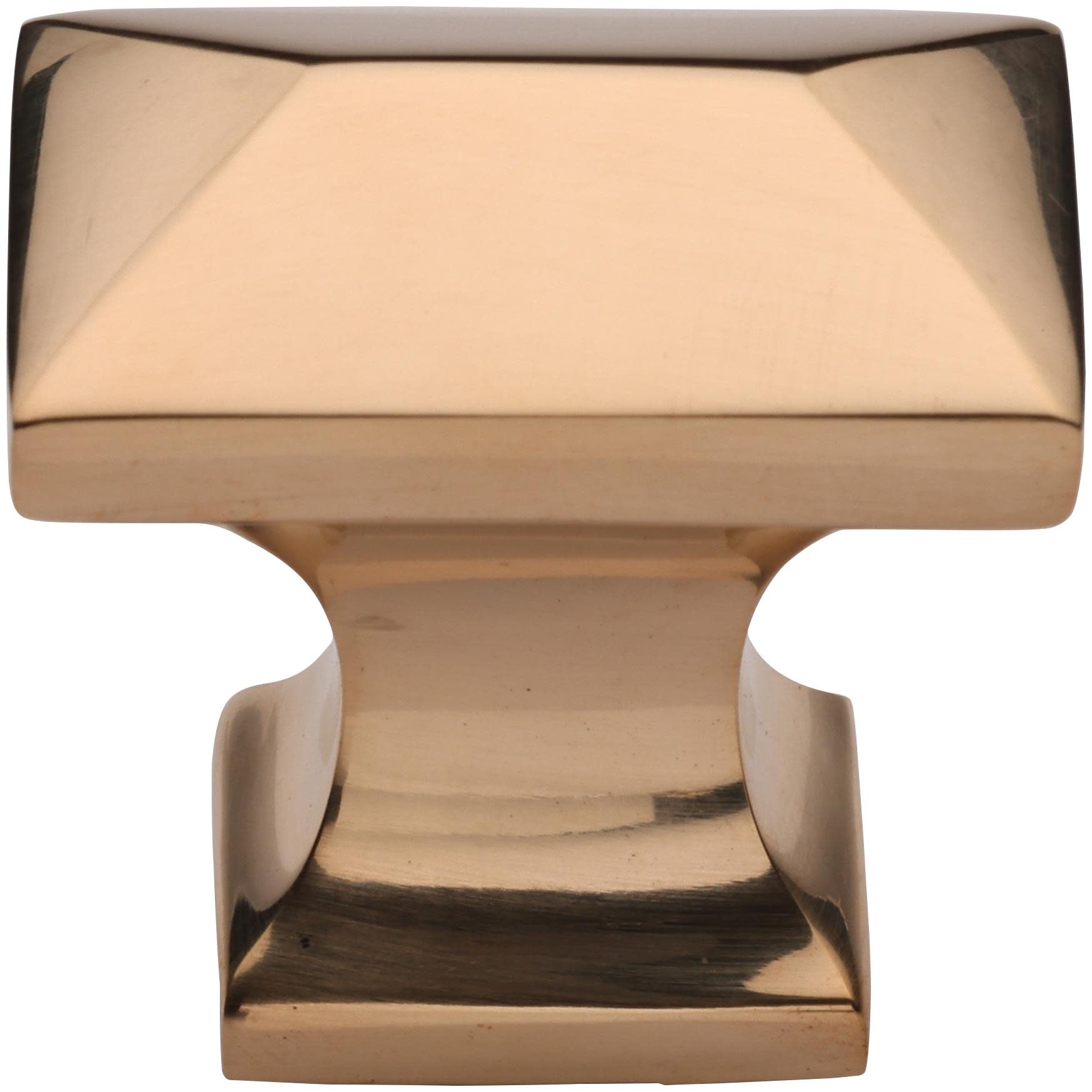 Photos - Furniture Hardware Ashley Norton MT2232-035 Anvil 1-3/8" Wide Faceted Pyramid Luxury Solid Brass Cabinet / Drawer Knob Unlacquered Brass Cabine 