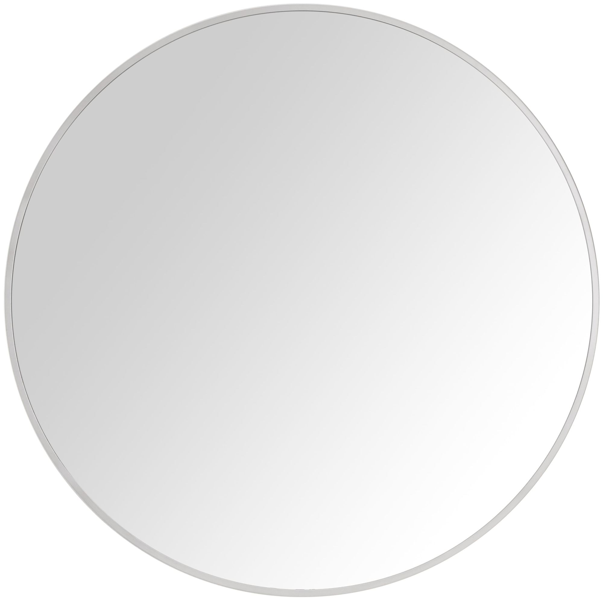 Avanity AVON-M24 Avon 24" Diameter Modern Circular Stainless Steel Framed Bathroom Wall Mirror Brushed Stainless Home Decor Mirrors Bathroom Mirror