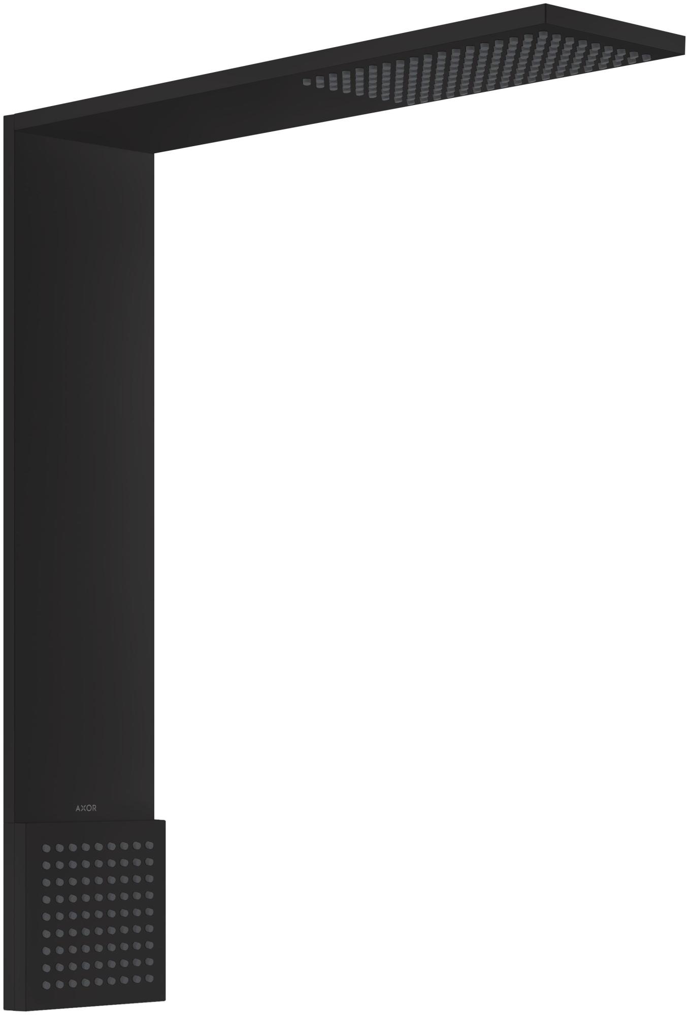 Axor 12593 ShowerComposition 2.5 GPM Single Function Rain Shower Head with Body Spray / Shoulder Shower Matte Black Showers Shower Heads Combination