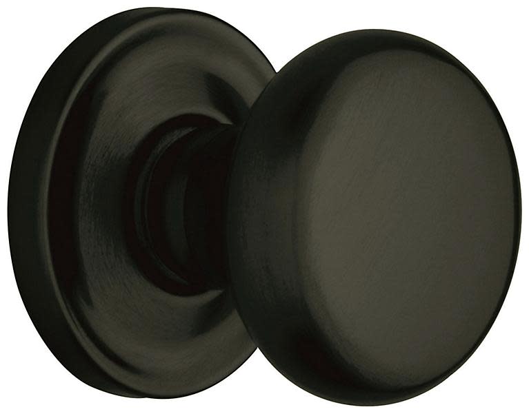 Photos - Door Handle Rose Baldwin 5015.IDM 5015 Non-Turning One-Sided Dummy Door Knob with 5048  from the Estate Collection Satin Black Door Hardw 