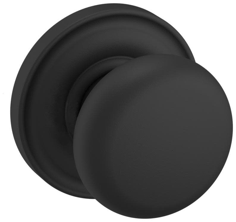 Photos - Door Handle A&D Baldwin Passage Knobset with 5048 Roses and Concealed Screws - Satin Black - 5015190PASS 5015190PASS 