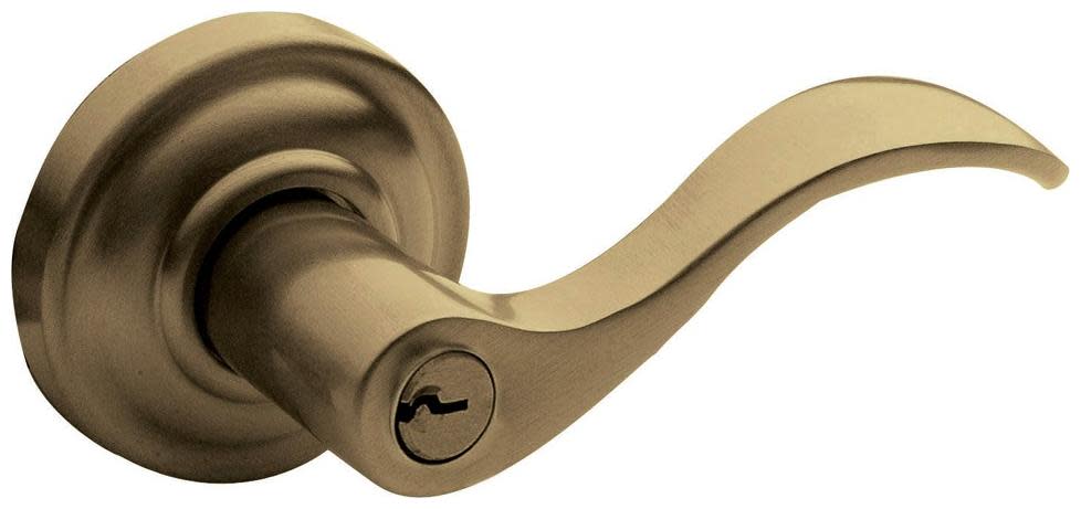 Photos - Door Handle A&D Baldwin 5255.RENT 5255 Right Handed Single Cylinder Keyed Entry Door Lever Set with 5048 Rose and Emergency Egress from the 