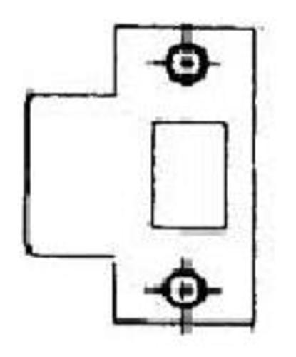 Photos - Door Lock Strike Baldwin 5510.E158 Extended T  1-5/8" Non-Lacquered Brass Hardware Accessories and Parts Door Hardware Parts  Pla 