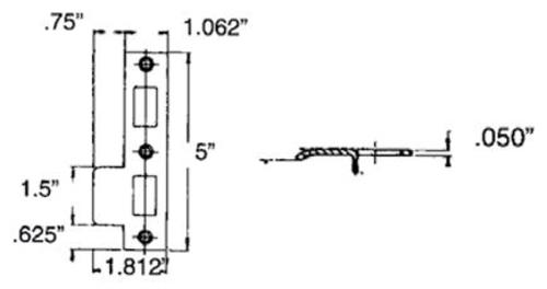 Photos - Door Lock Strike Baldwin 5528.R Combination  Plate Oil Rubbed Bronze Hardware Accessories and Parts Door Hardware Parts  Plates 5 