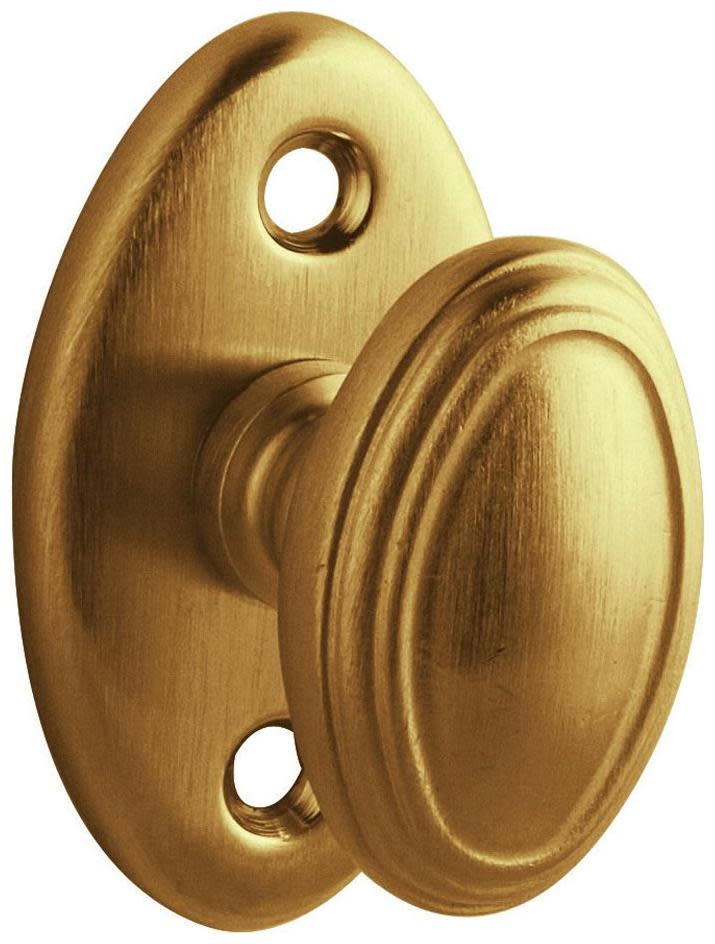 Baldwin 6732 Interior and Entrance Lock with Backplate for 2-1/4" Doors Vintage Brass Hardware Accessories and Parts Door Hardware Parts Thumbturns