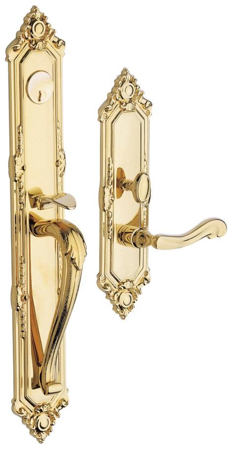 Photos - Door Lock Kensington Baldwin 6950.LENT  Left Handed Full Plate Single Cylinder Keyed Entry Mortise Handleset Trim with 5108 Interior Le 