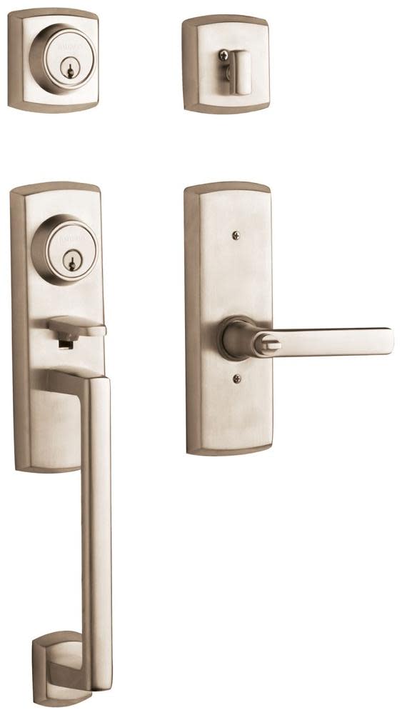 Photos - Other for Repair SOHO Baldwin 85385.2LFD  Dummy Set Sectional Handleset with  Interior Lever Lifetime Satin Nickel Door Hardware Handleset 