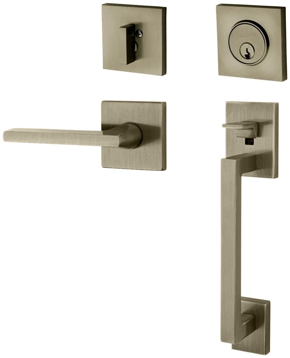Photos - Interior Door Baldwin 85390.LENT Minneapolis Left Handed Sectional Single Cylinder Keyed Entry Handleset with 5162 Interior Lever from the