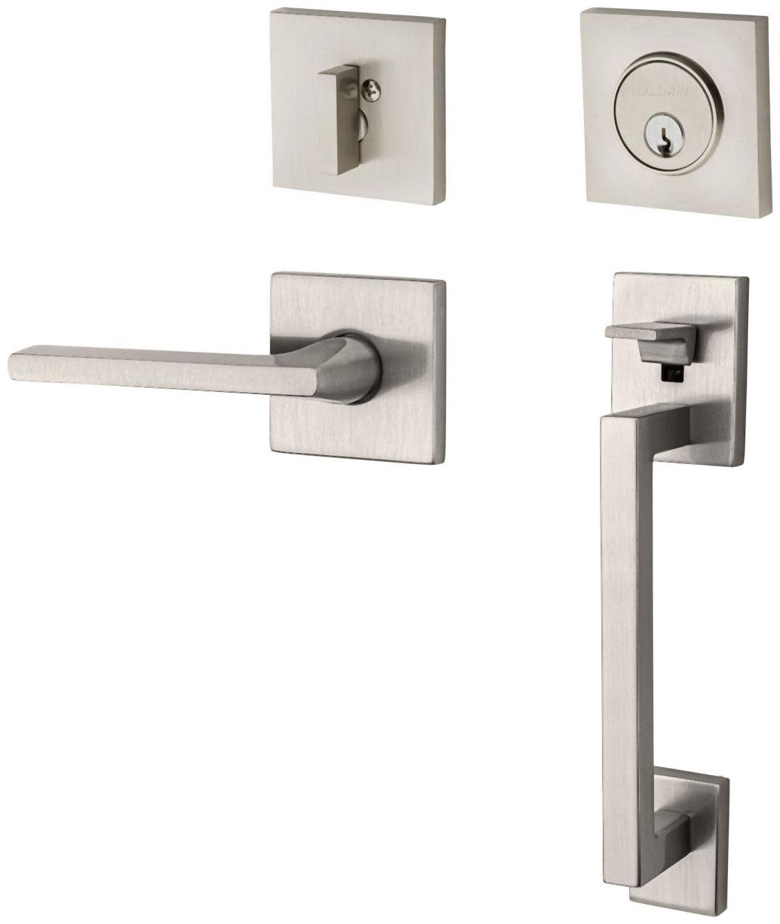 Photos - Interior Door Baldwin 85390.LENT Minneapolis Left Handed Sectional Single Cylinder Keyed Entry Handleset with 5162 Interior Lever from the