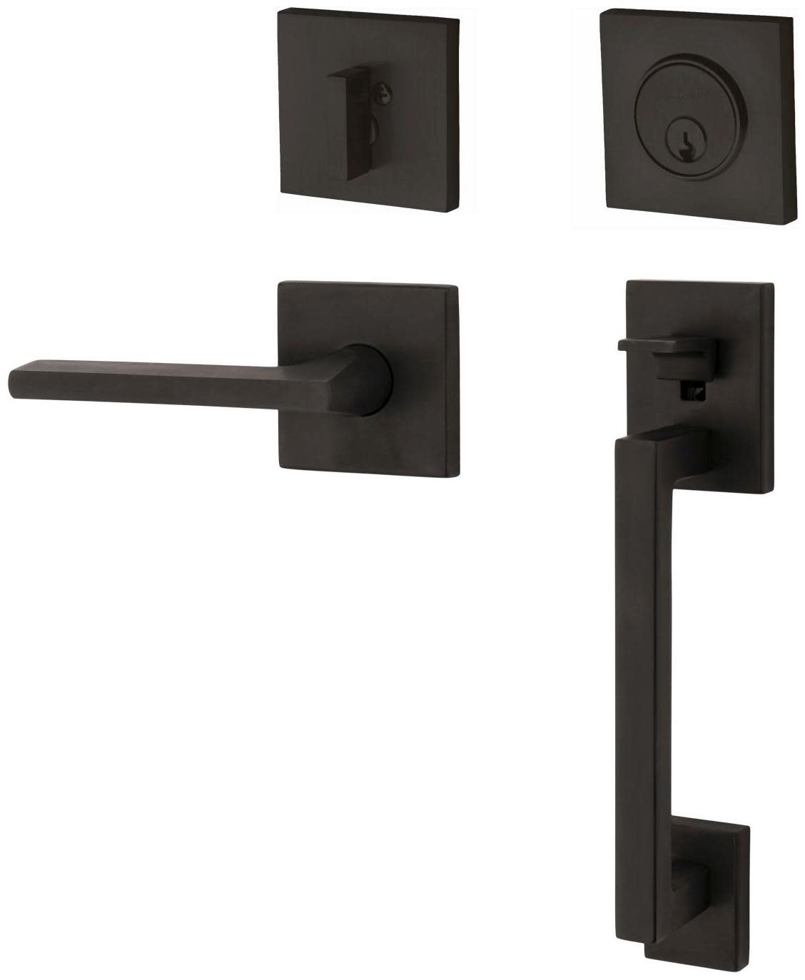Photos - Interior Door Baldwin 85390.LENT Minneapolis Left Handed Sectional Single Cylinder Keyed Entry Handleset with 5162 Interior Lever from the