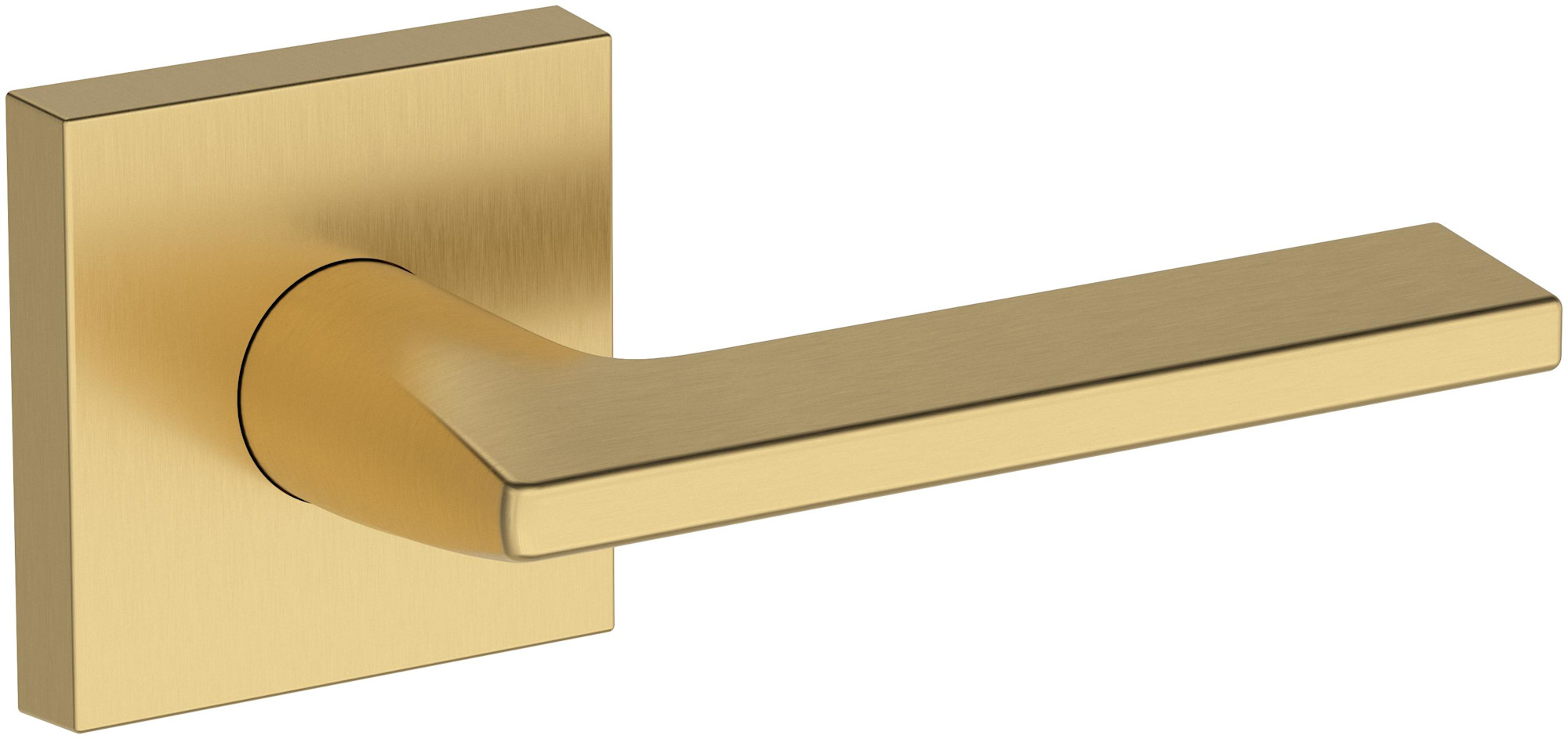 Photos - Door Handle Hills Baldwin FD.ANA.R.CSR Anaheim  Non-Turning Two-Sided Dummy Door Lever Set with Contemporary Square Rose from the Reserve 