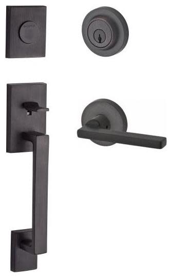 Photos - Other for Repair Jolla Baldwin FD.LAJXSQU.R.CRR La  Full Dummy Handleset with Square Lever and Contemporary Round Rose Interior Trim from the 