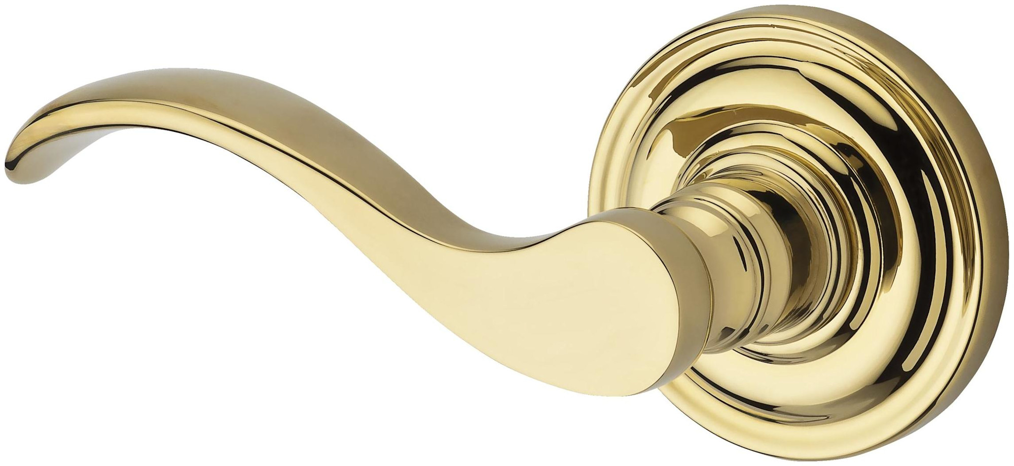 Photos - Door Handle Baldwin HD.CUR.L.TRR Curve Left Handed Non-Turning One-Sided Surface Mount Dummy Door Lever with Round Rosette from the Rese