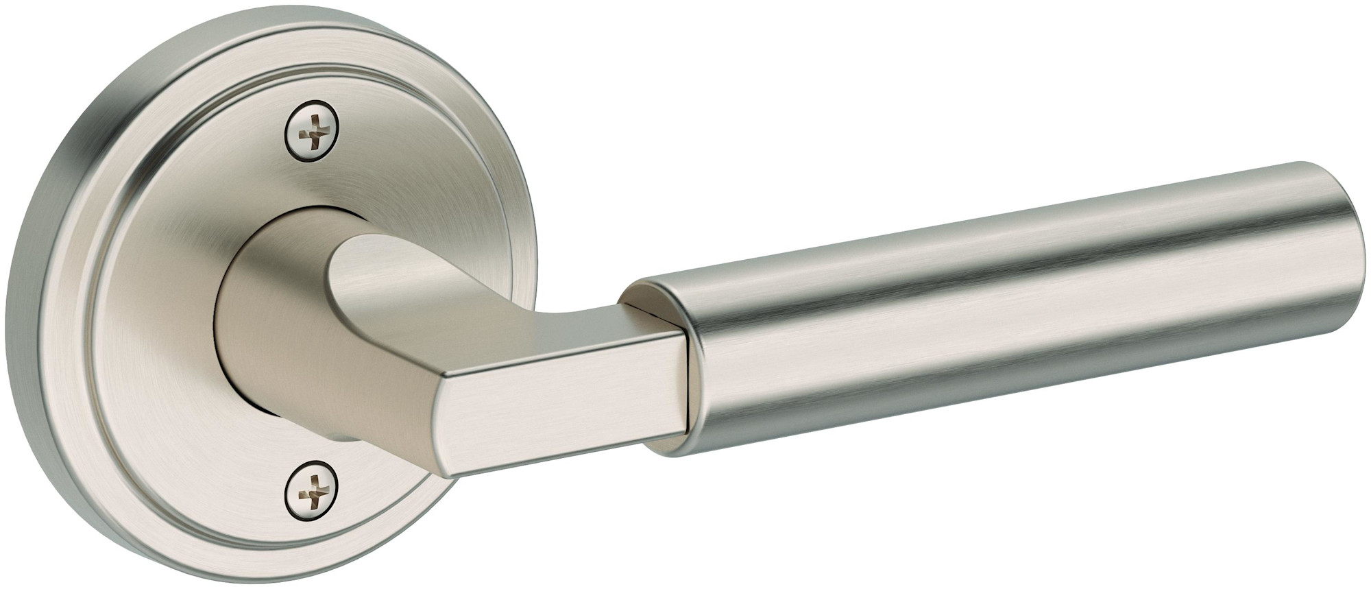 Photos - Door Handle Forest Baldwin HD.LKF.R.SRR Lake  Non-Turning One-Sided Dummy Door Lever with Stepped Round Rose from the Reserve Collection 
