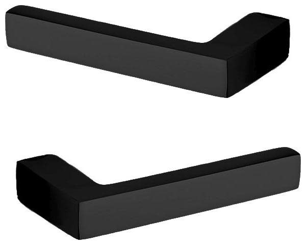 Photos - Door Handle Baldwin L023.MR Pair of Estate Levers without Rosettes Locking/Latching Mechanism Purchased Separately Satin Black Hardware