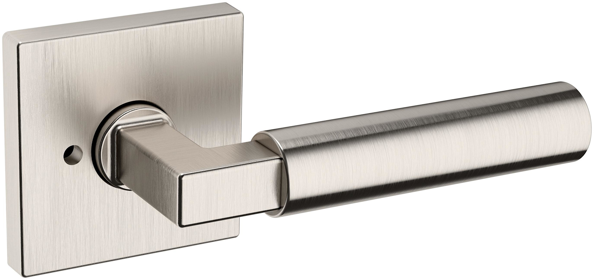 Photos - Door Handle Gramercy Baldwin L029.PRIV L029  Privacy Door Lever Set with R017 Rose from the Estate Collection Lifetime Satin Nickel Door 