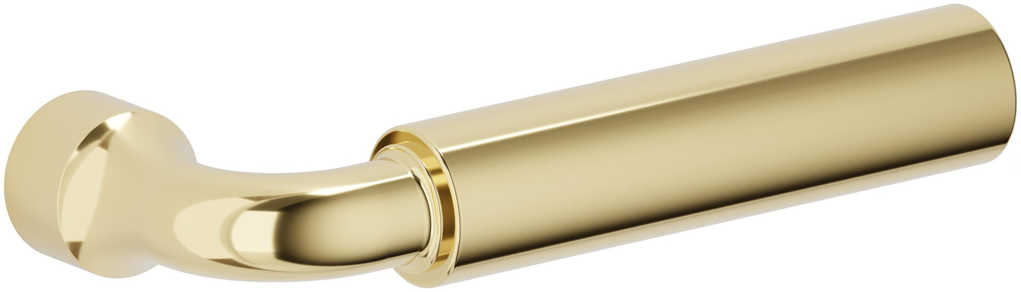 Baldwin L031.RMR Gramercy Curved Knurled Right Handed 4-13/16" Single Door Lever Handle Only from the Estate Collection without Rosettes