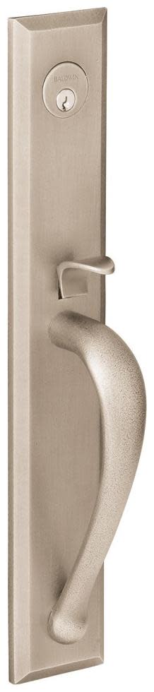Baldwin M504.LFD Cody Left Hand Dummy Entrance Handleset Trim Set with 5452 Estate Collection Lever Lifetime Satin Nickel Door Hardware Mortise Locks