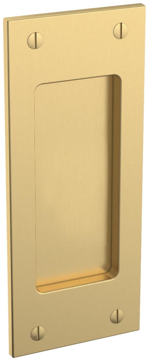 Photos - Door Lock SanTa Baldwin PD006.FD  Monica Dummy Pocket Door Pull Set from the Estate Collection Lifetime Satin Brass Sliding Door Hardwa 