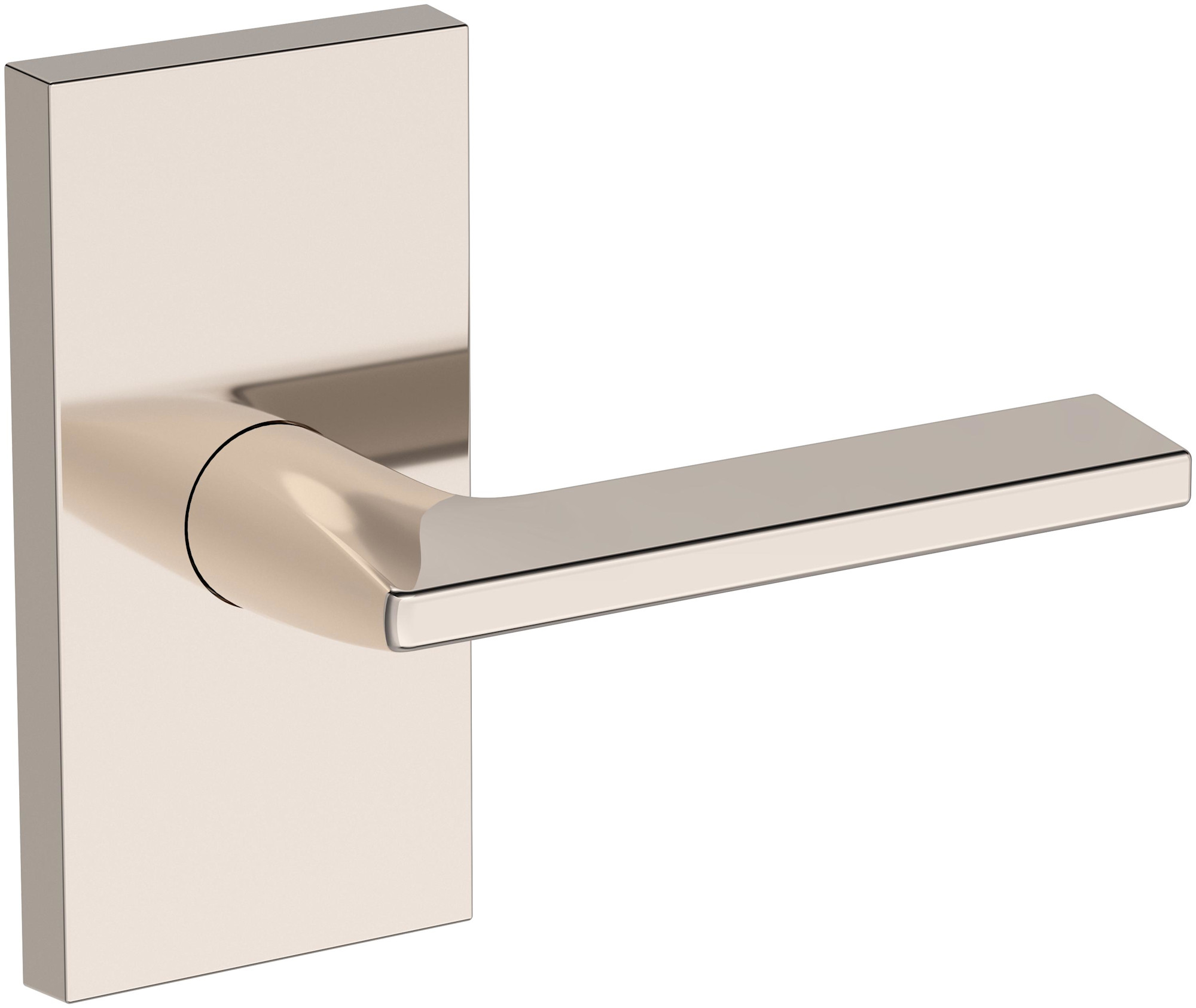 Photos - Door Handle Hills Baldwin PS.ANA.R.CFR Anaheim  Passage Door Lever Set with Contemporary 5" Rose from the Reserve Collection Lifetime Pol 