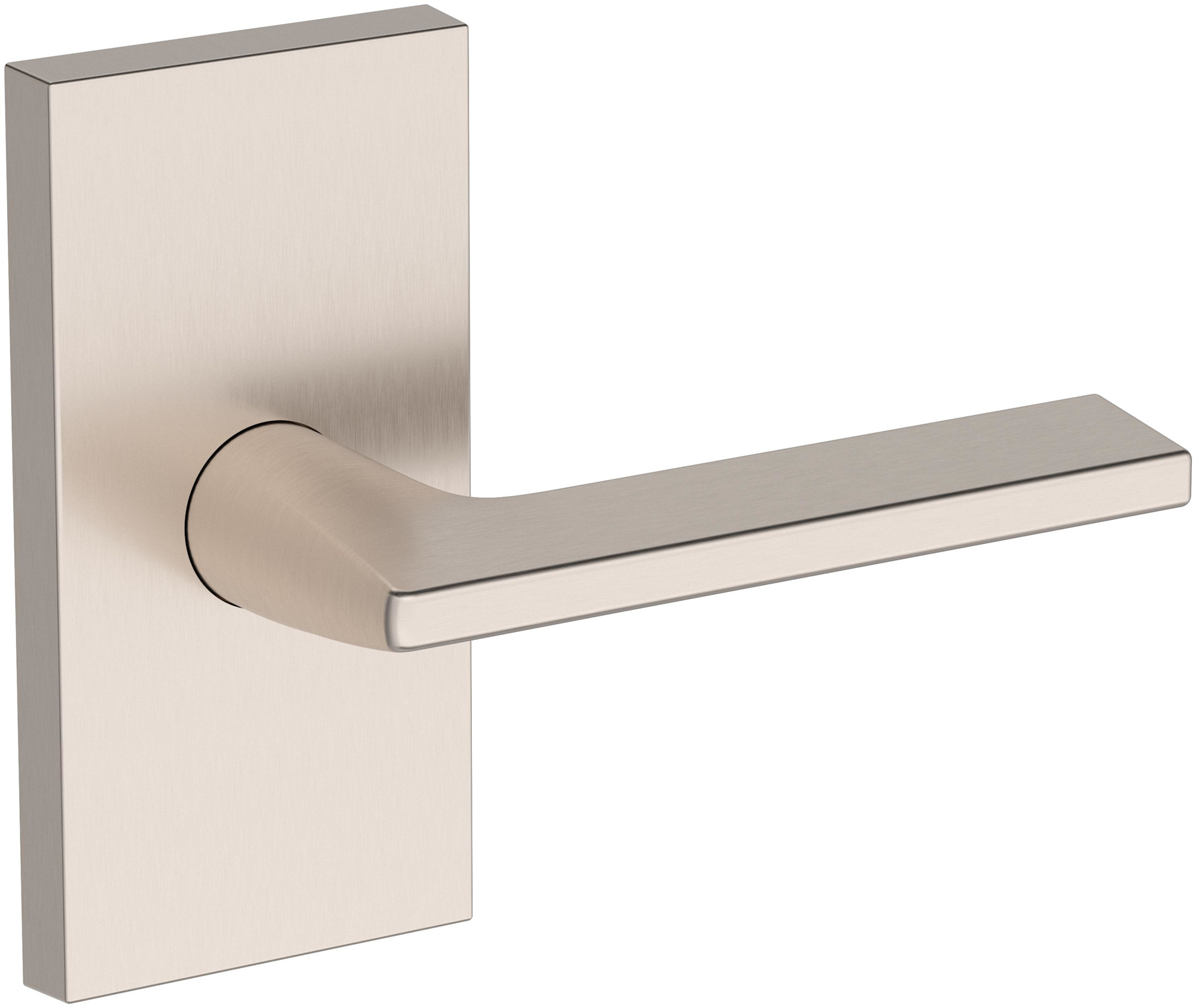 Photos - Door Handle Hills Baldwin PS.ANA.R.CFR Anaheim  Passage Door Lever Set with Contemporary 5" Rose from the Reserve Collection Satin Nickel 