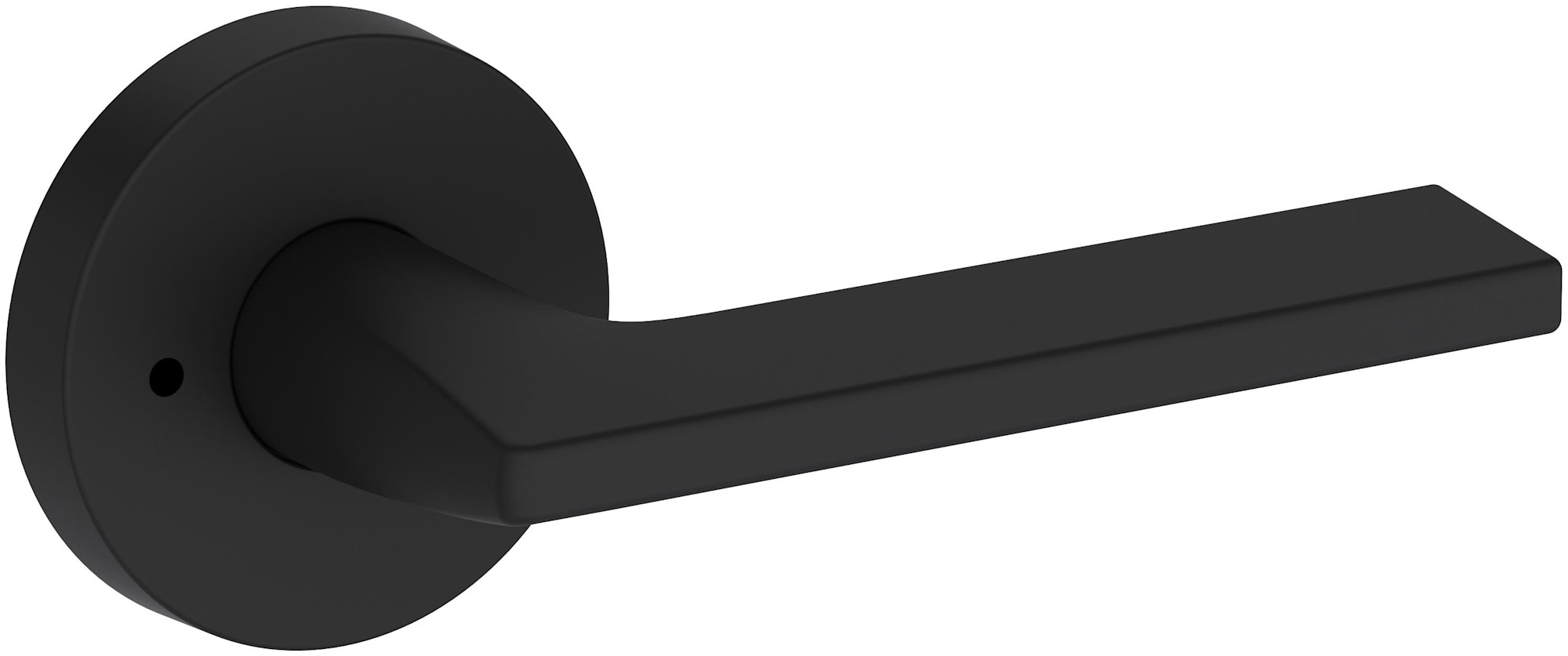 Photos - Door Handle Hills Baldwin PV.ANA.R.CRR Anaheim  Privacy Door Lever Set with Contemporary Round Rose from the Reserve Collection Satin Bla 