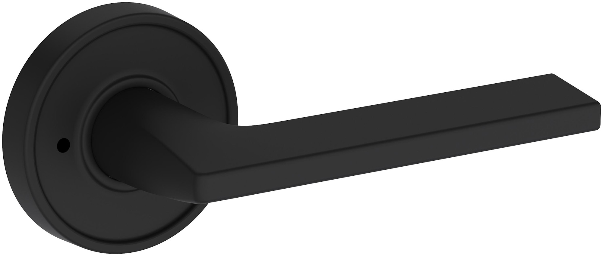Photos - Door Handle Hills Baldwin PV.ANA.R.RRR Anaheim  Privacy Door Lever Set with Recessed Round Rose from the Reserve Collection Satin Black D 