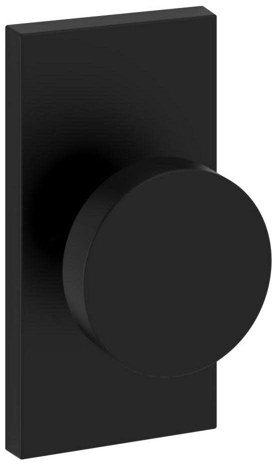 Photos - Door Handle Inch Baldwin PV.CON.CFR Contemporary Privacy Door Knob Set with 5  Rectangle Rose from the Reserve Collection Satin Black Doo 
