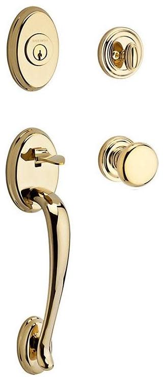 Photos - Interior Door Columbus Baldwin SC.COLXROU.TRR  Standard C Keyway Single Cylinder Keyed Entry Handleset with Traditional Round Rose and Roun 