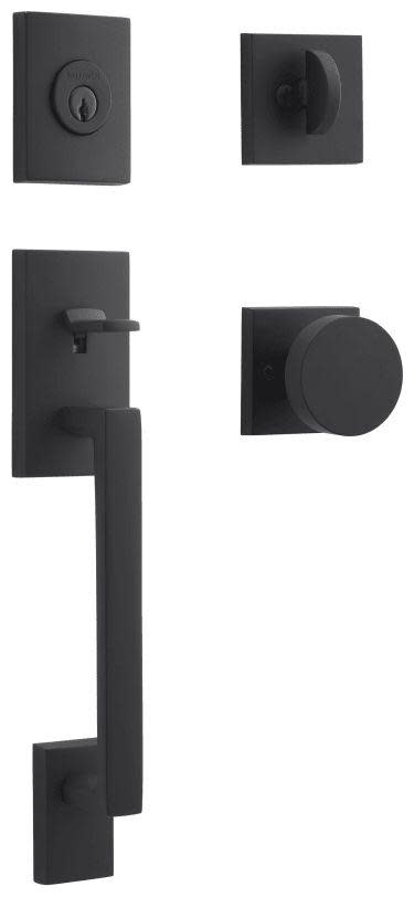 Photos - Interior Door Jolla Baldwin SC.LAJxCON.CSR.THK La  Sectional Single Cylinder Keyed Entry Handleset with Interior Contemporary Knob for Thic 