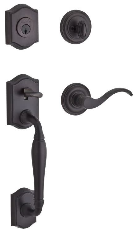 Photos - Interior Door A&D Baldwin SC.WESxCUR.R.TRR Westcliff Standard C Keyway Single Cylinder Keyed Entry Handleset with Traditional Round Rose and C 