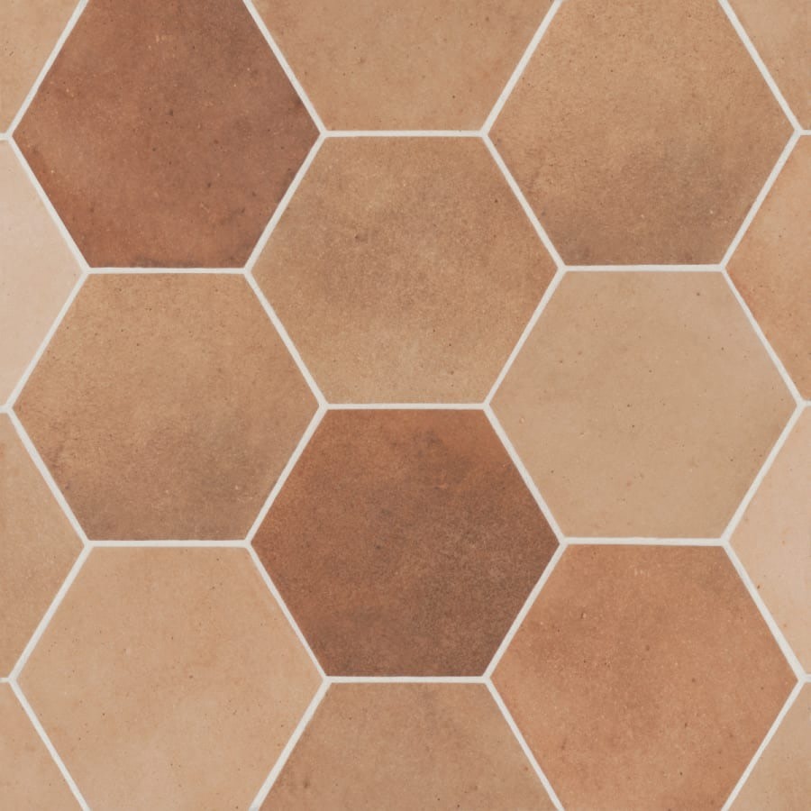 Photos - Tile Bedrosians PORCELHEXM Celine - 4" x 5" Hexagon Floor and Wall  - Matte Visual - Sold by Carton  Cotto Fl(4.68 SF/Carton)