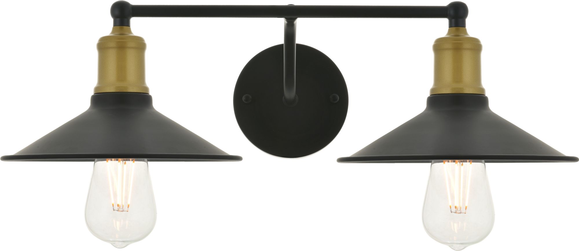 Bellevue EGBF23259 Glynis 2 Light 21" Wide Bathroom Vanity Light Brass / Black Indoor Lighting Bathroom Fixtures Vanity Light