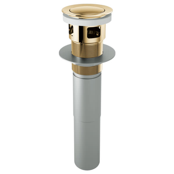Photos - Pipe Trap Brizo RP81628 1-5/8" Push Pop-Up Drain Assembly with Overflow Polished Gold Sink Accessories and Parts Bathroom Sink Parts D 