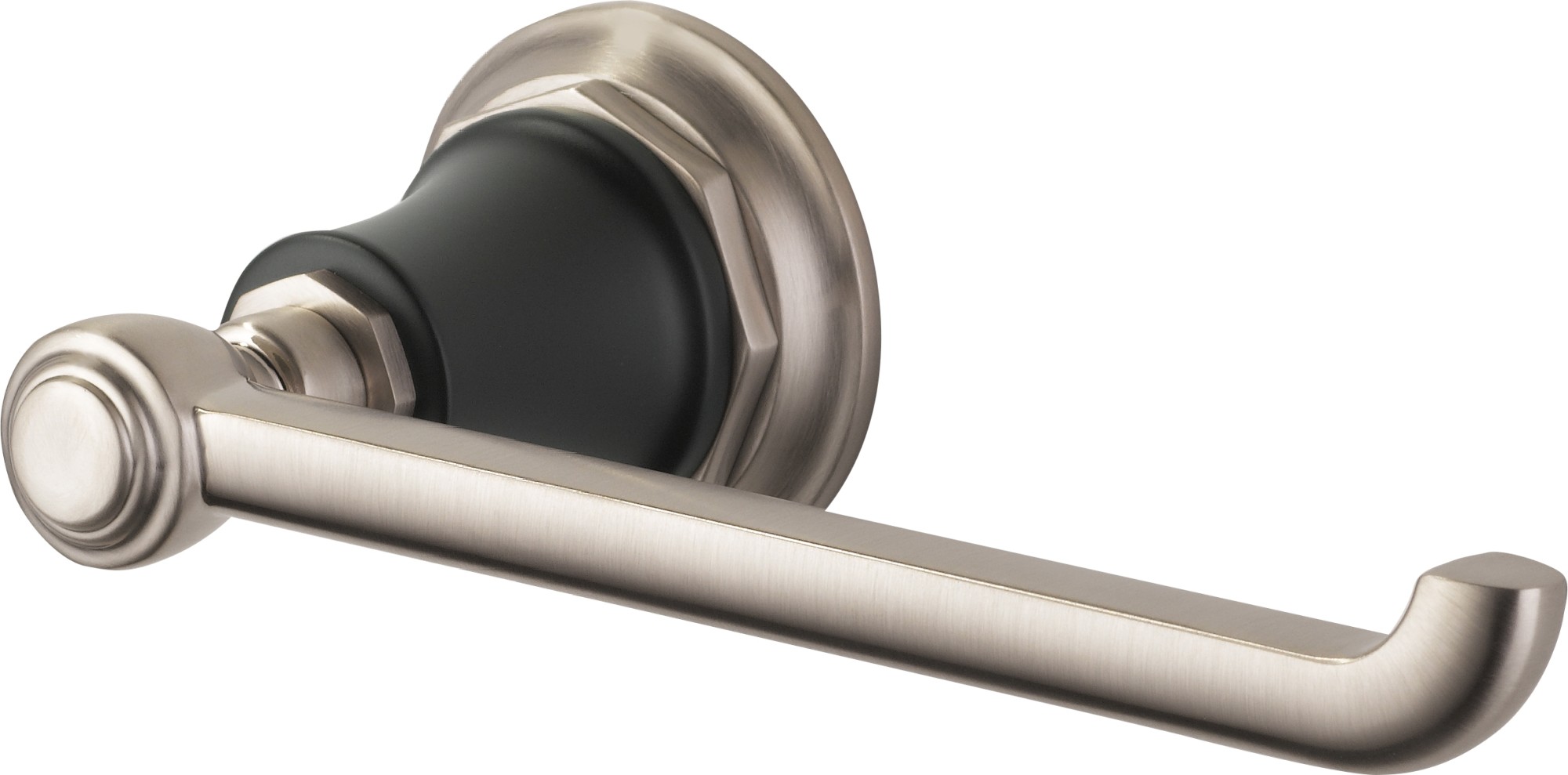 Photos - Toilet Paper Holder Brizo 695061 Rook Wall Mounted Hook  Luxe Nickel/Matte Black Bathroom Hardware and Accessories Bathroom H 