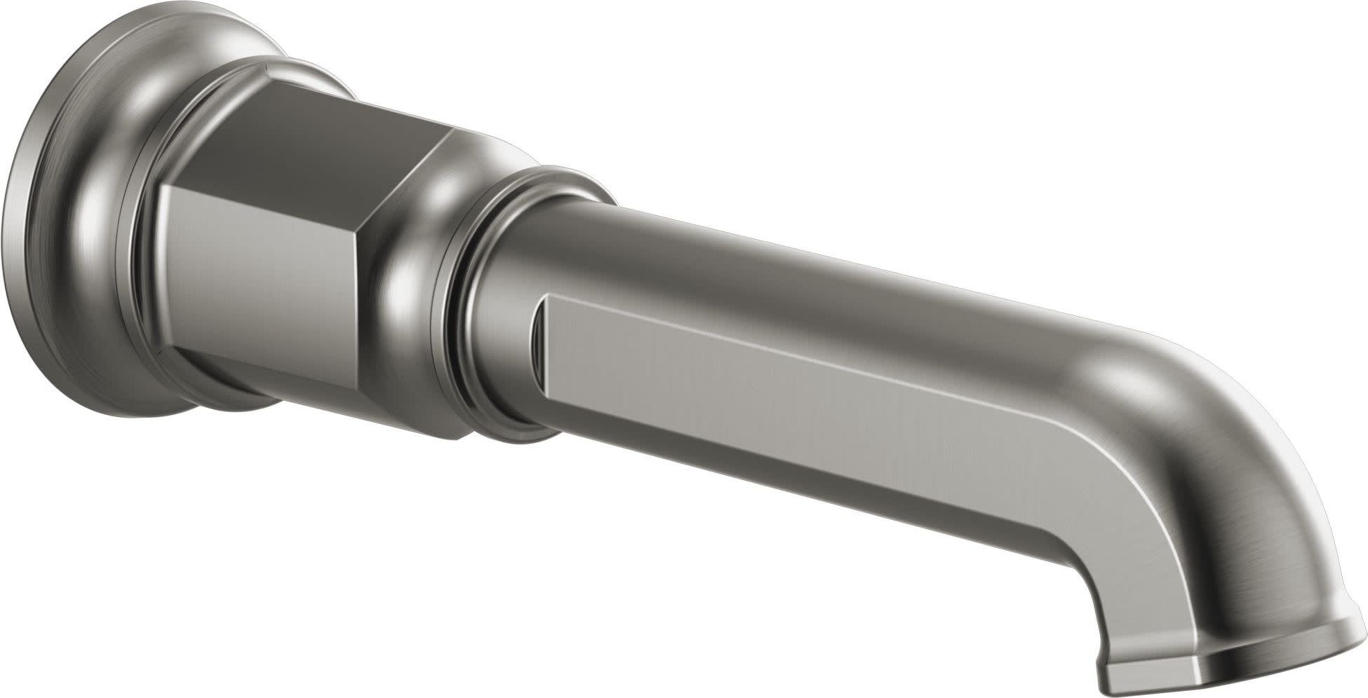 Photos - Pipe Trap Brizo RP100328 Invari 9" Tub Spout Luxe Steel Bath and Shower Accessories Tub Spouts Non Diverter Tub Spouts RP100328SL 
