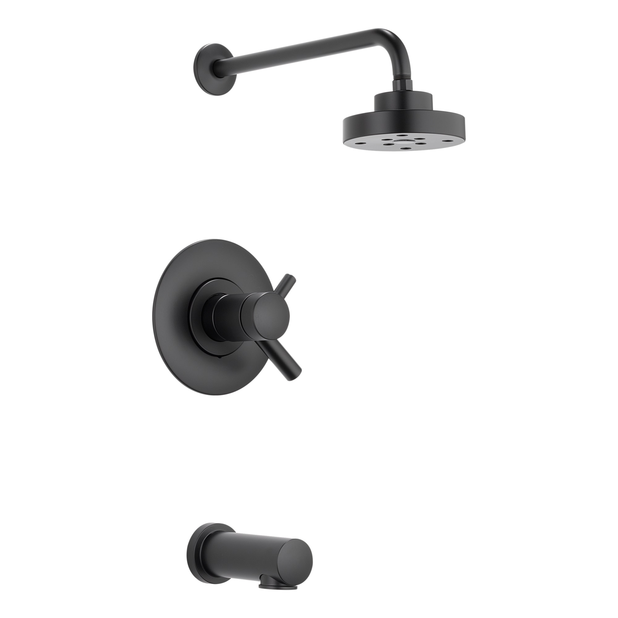 Photos - Shower System Brizo T60475 Odin Tub and Shower Trim Package with Single Function Shower Head and H2Okinetic / TempAssure Technologies Matt 