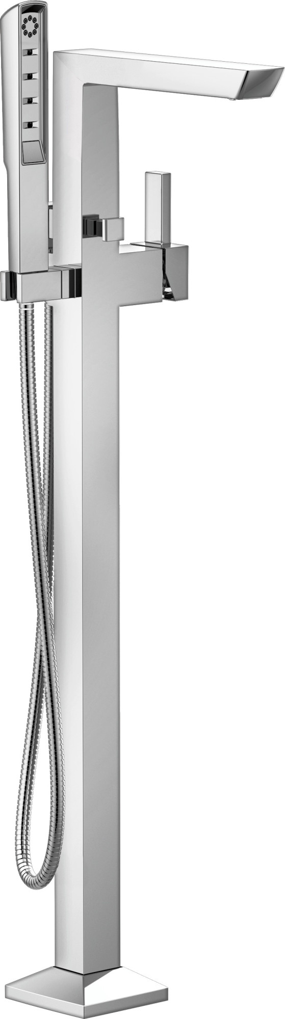 Photos - Tap Brizo T70188 Vettis Single Handle Floor Mounted Tub Filler - Limited Lifetime Warranty Chrome Faucet Tub Filler Single Handl 