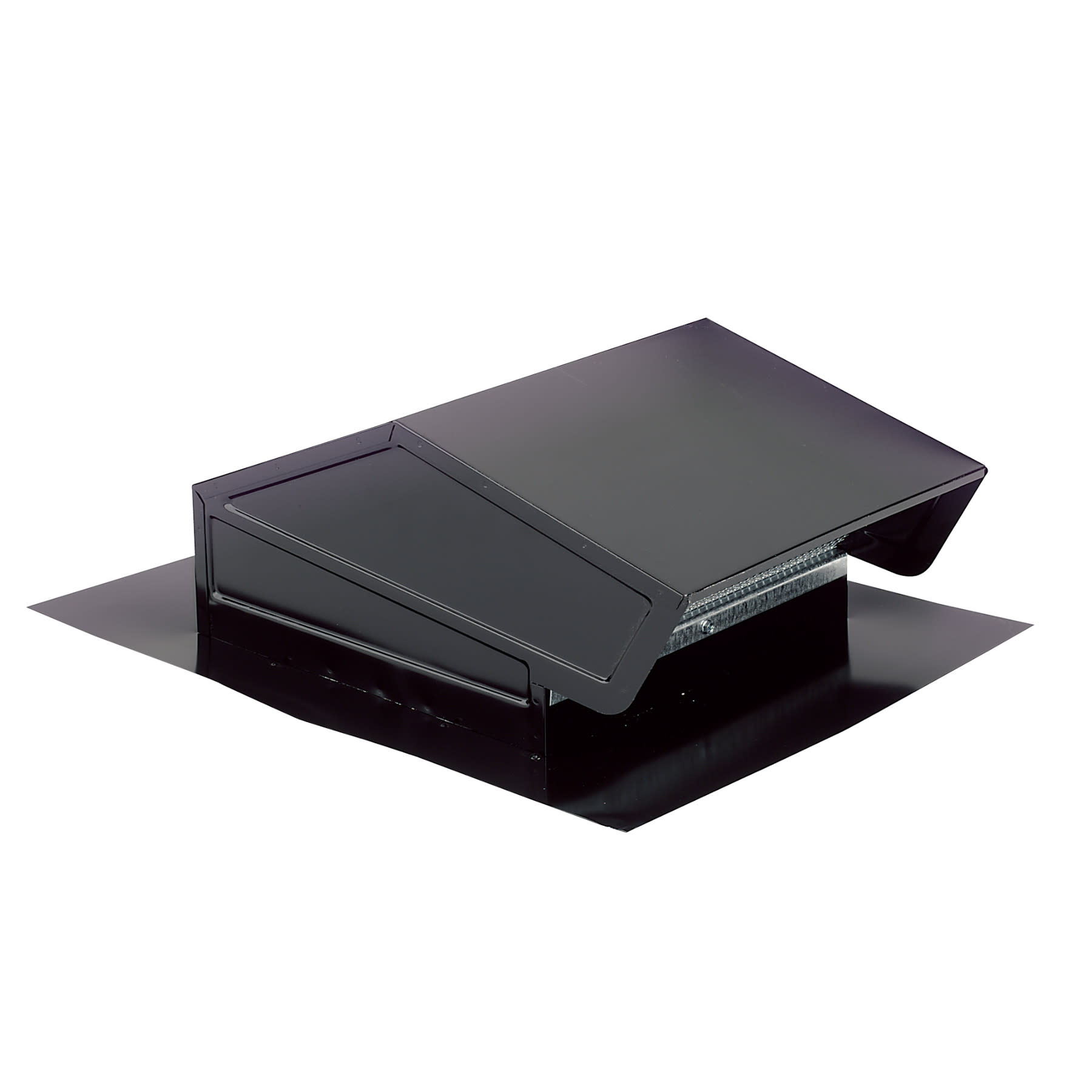 Photos - Fireplace Accessory Broan 634 3-1/4 x 10 Inch or up to 8 Inch Round Duct Roof Cap with Backdraft Damper and Bird Screen Black HVAC Support Duct 