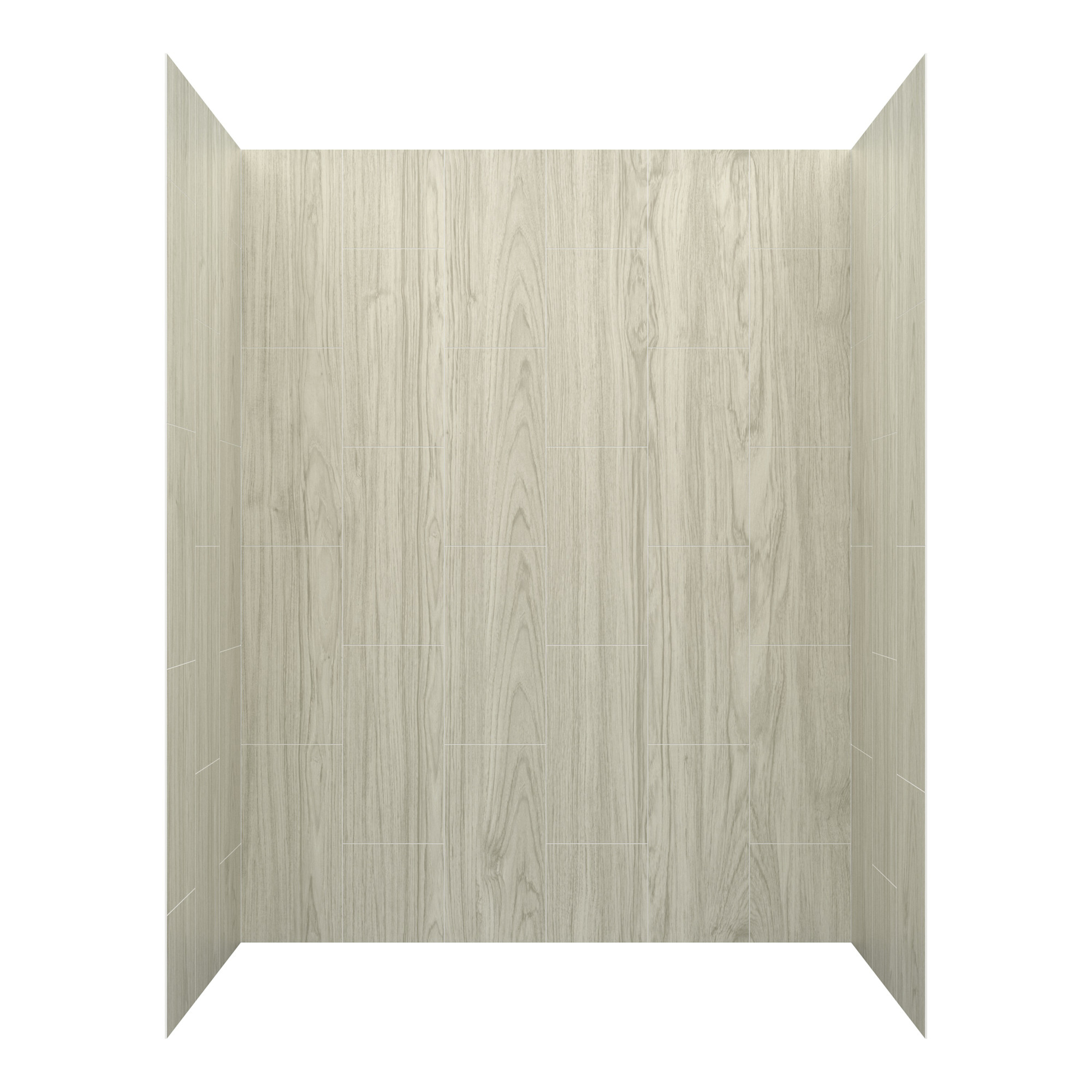 Photos - Shower Enclosure Miseno CRAFT + MAIN GFS603278 Jetcoat 60" x 32" X 78" Five Panel Alcove Shower Wall Kit Driftwood Shower Stalls and Doors Shower St 