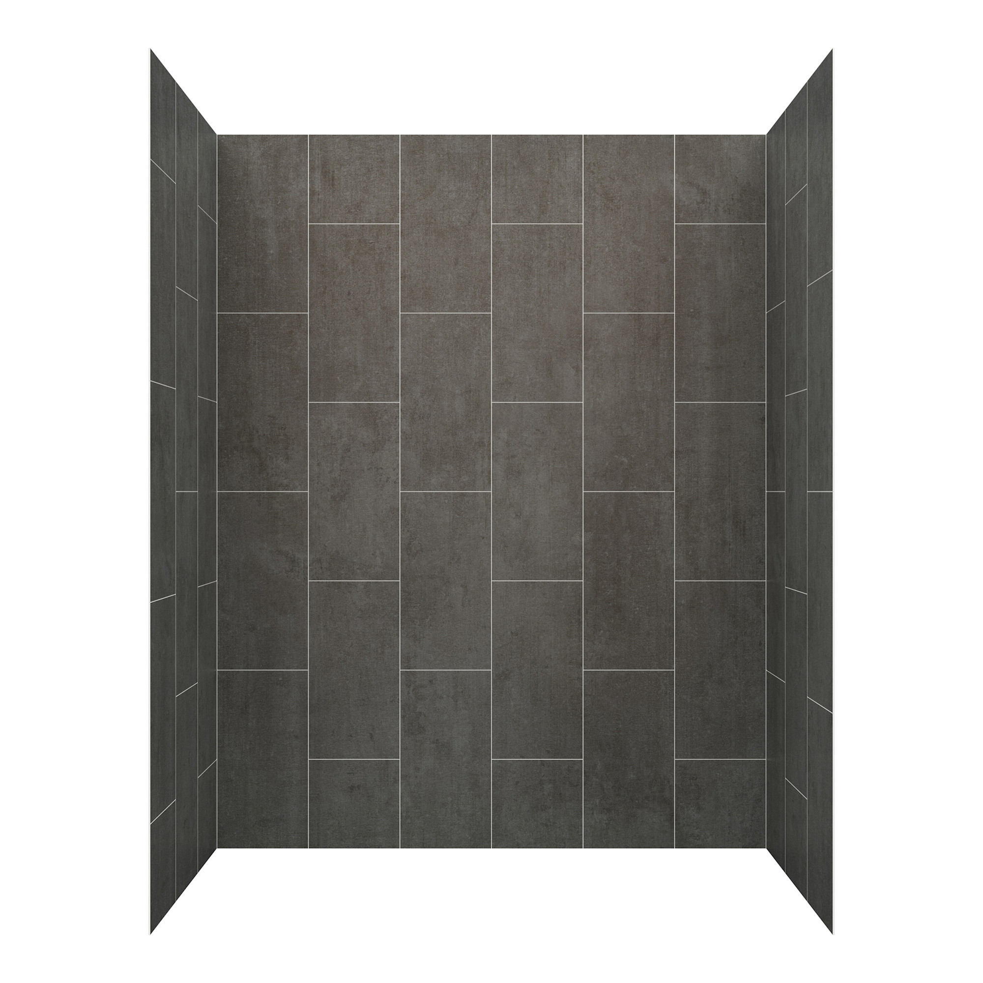 Photos - Shower Enclosure Miseno CRAFT + MAIN GFS603278 Jetcoat 60" x 32" X 78" Five Panel Alcove Shower Wall Kit Slate Shower Stalls and Doors Shower Stalls 