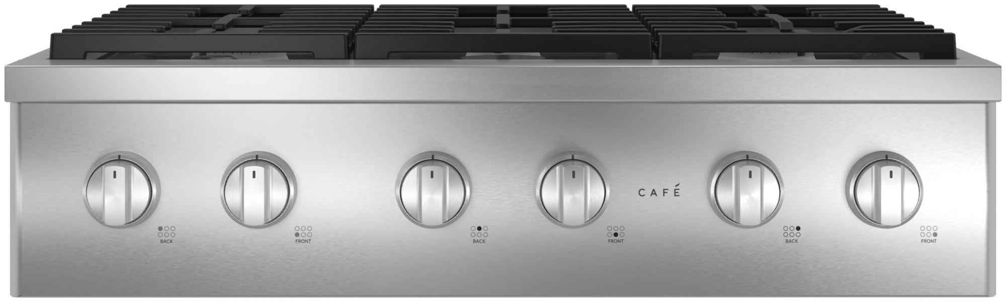 Photos - Cooker Inch Cafe CGU366P 36 Wide 6 Burner Natural Gas Rangetop with Multi-Ring Burner Stainless Steel / Brushed Stainless Cooking A