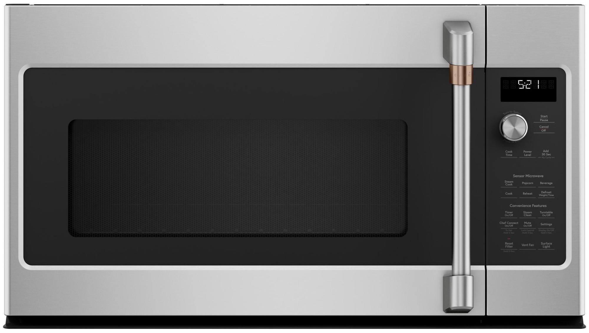 Photos - Microwave Inch Cafe CVM521PM 30  Wide 2.1 Cu. Ft. 1000 Watt Over the Range  with LED Cooktop Lighting Stainless Steel / Brushe 