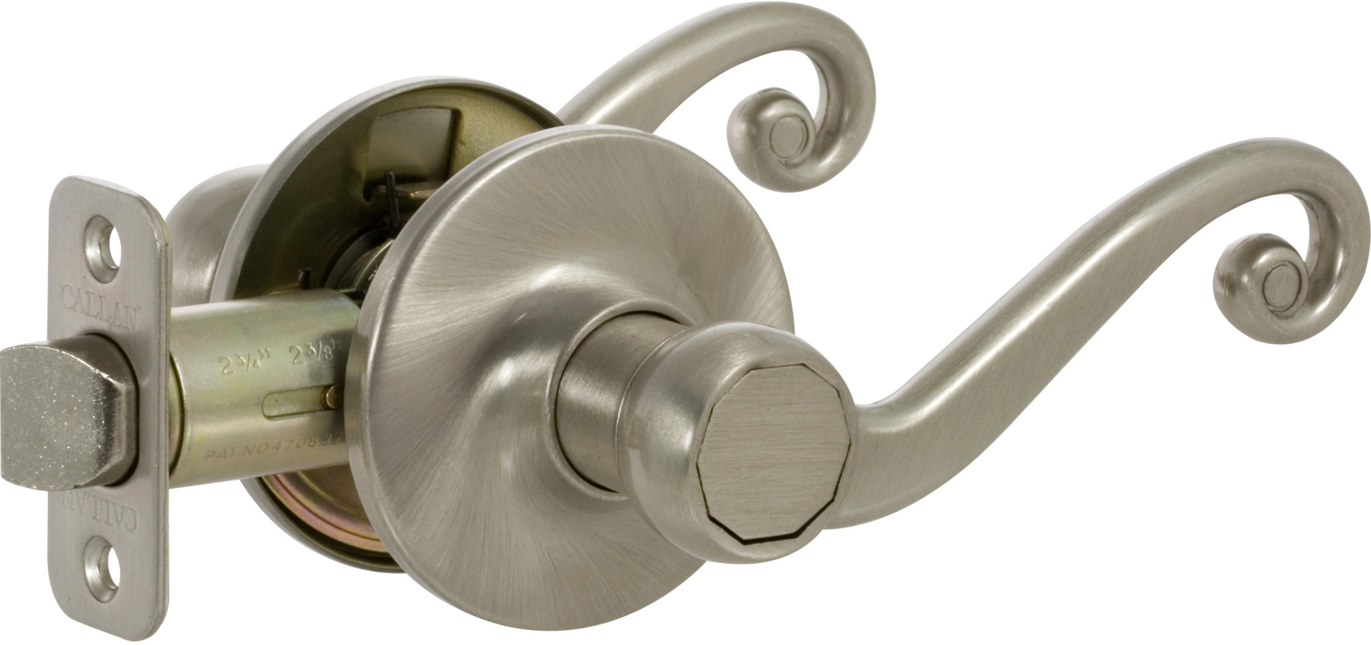Photos - Door Handle NICKEL Callan 501T-LE Lexington Passage Door Lever Set Satin  Door Hardware Door Levers Passage Door Levers KA5011R 